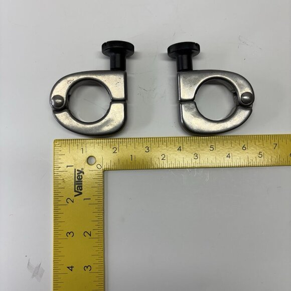 Genuine OEM Harley Davidson Billet Engine Guard Footpeg Chrome Lot Of 2 - Picture 6 of 6